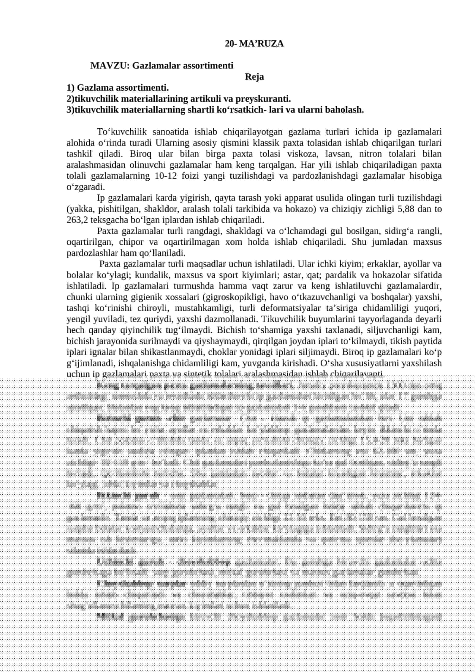 Gazlama assortimenti