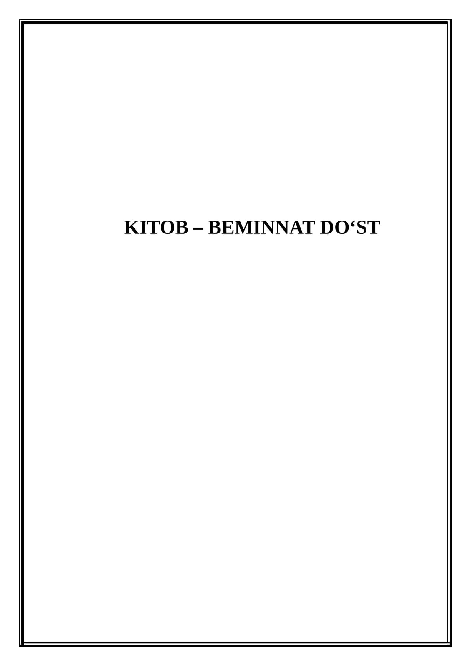 Kitob – beminnat do‘st (Mikrodars Ishlanma)