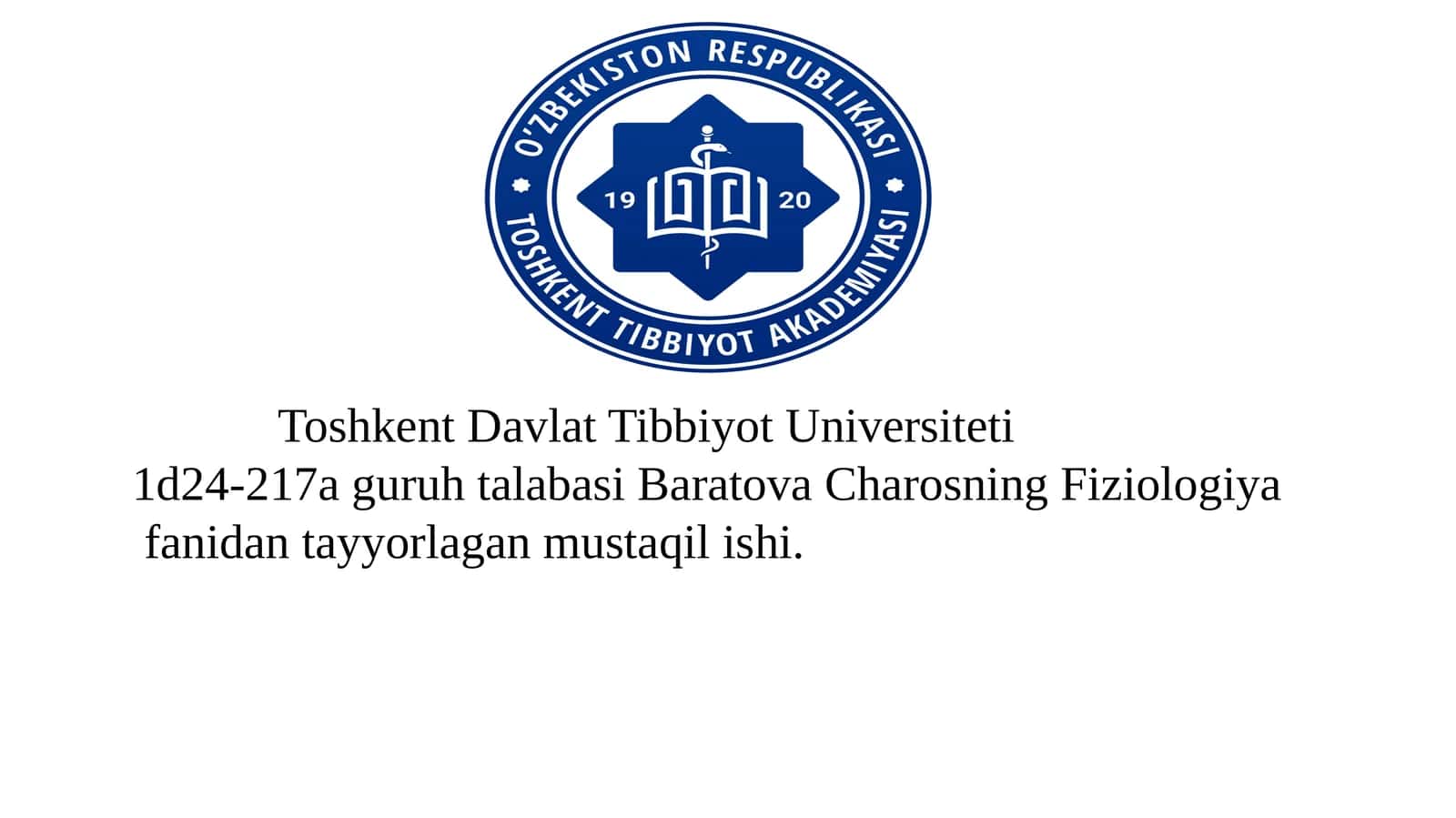 Gazlarning qonda tashilishi. Nafasning boshqarilishi