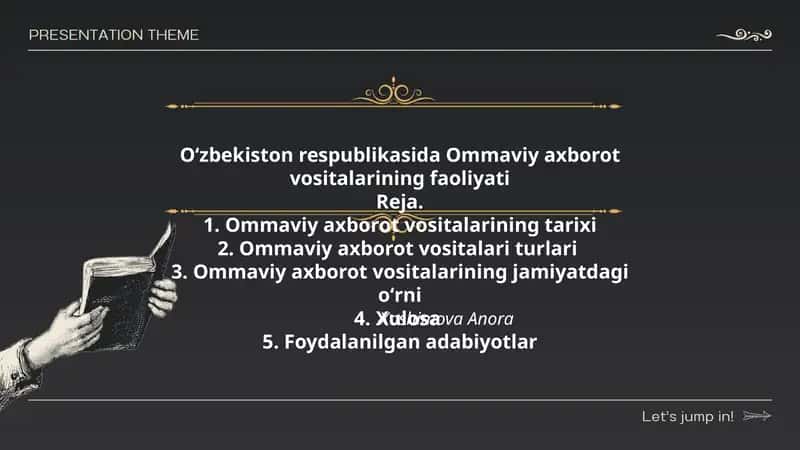 Ommaviy axborot vositalarining faoliyati