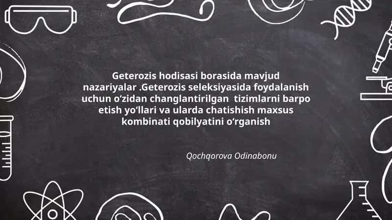 Geterozis hodisasi borasida mavjud nazariyalar