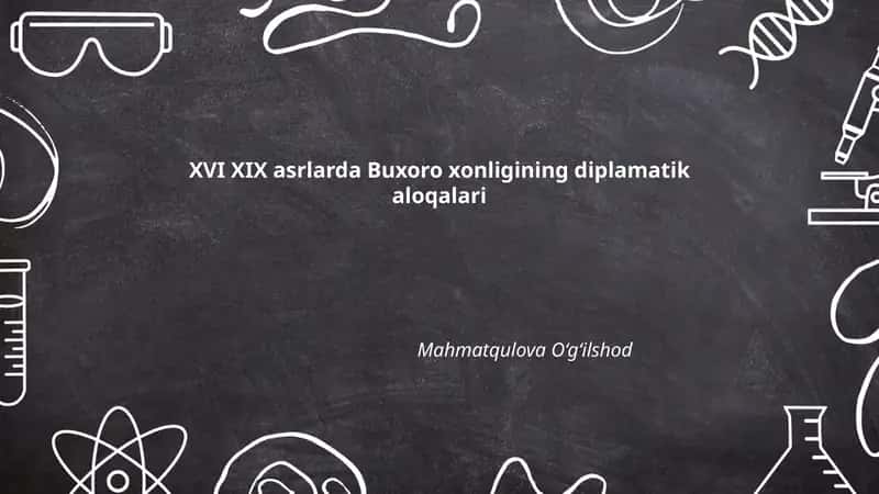 Buxoro va Qo'qon xonligi diplomatik munosabatlari (XVI–XIX asrlar)