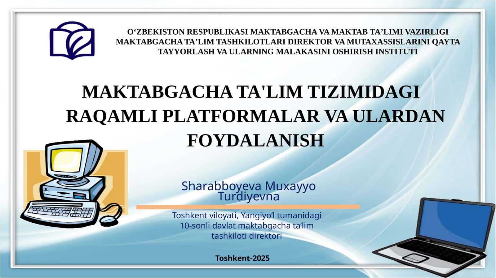 RAQAMLI PLATFORMALAR VA ULARDAN FOYDALANISH