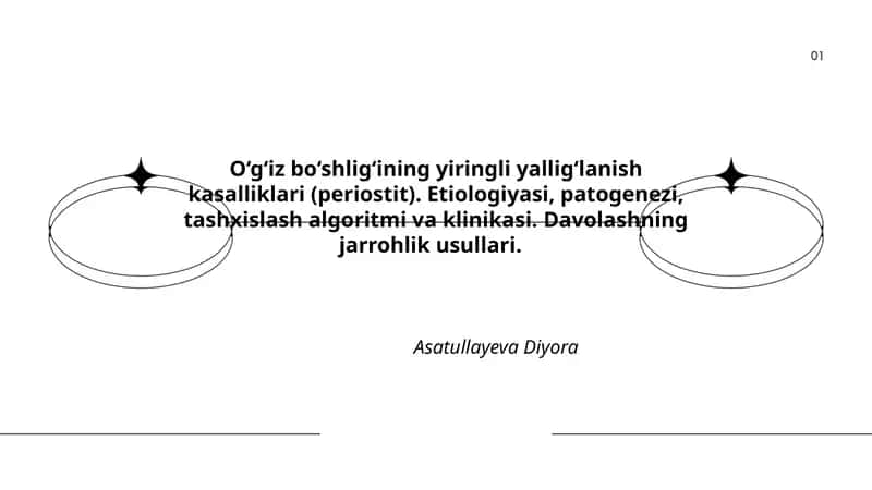 O‘g‘iz bo‘shlig‘ining yiringli yallig‘lanish kasalliklari (periostit)