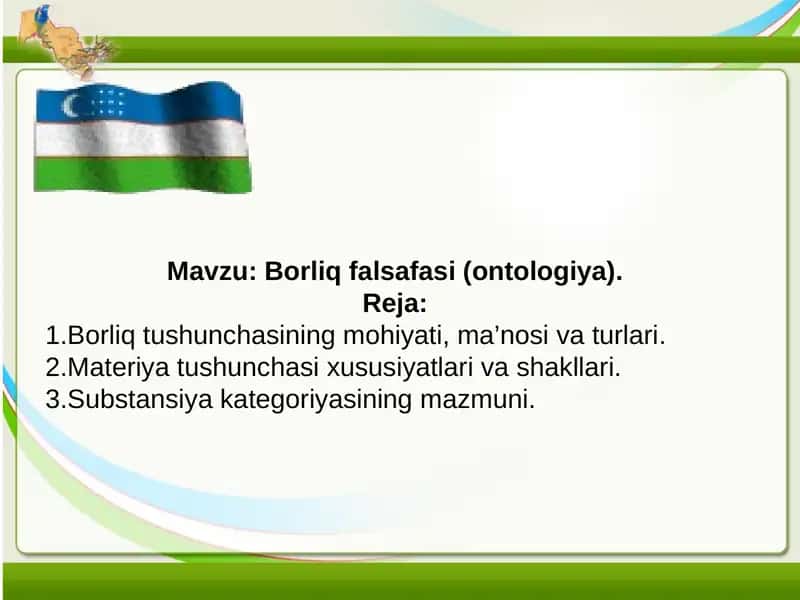 Borliq falsafasi(ontologiya)