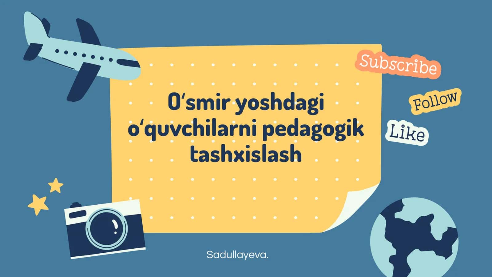 Oʻsmir yoshdagi oʻquvchilarni pedagogik tashxislash