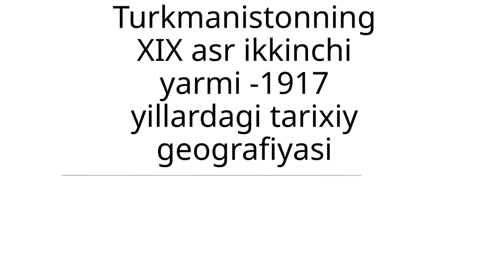 19-асрнинг иккинчи ярмидаги Туркманистон аҳолиси