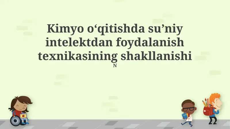 Kimyo ta'limida sun'iy intelekt