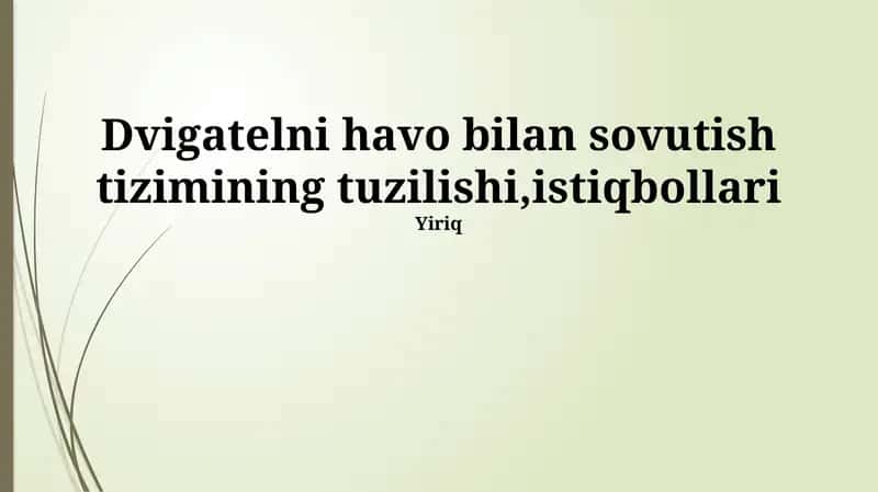 Sovutish tizimi