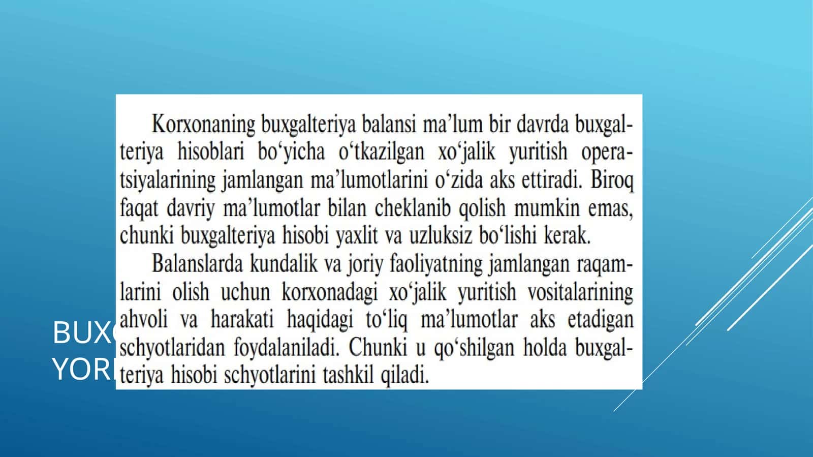 Buxgalteriya hisobi va auditi