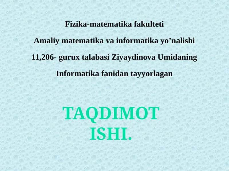 Fizika-matematika fakulteti