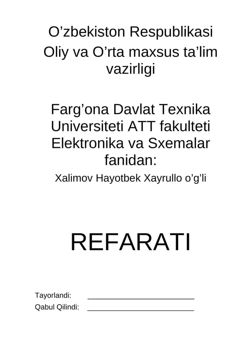 Elektr zanjirlari nazariyasi va qonunlari