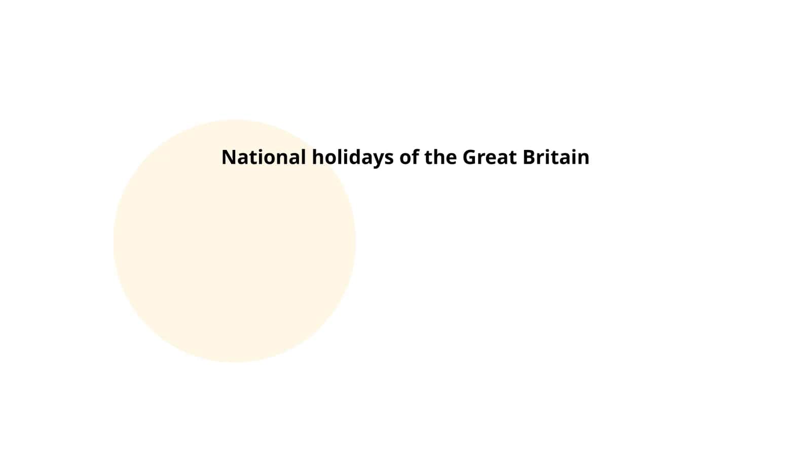 National holidays of the Great Britain