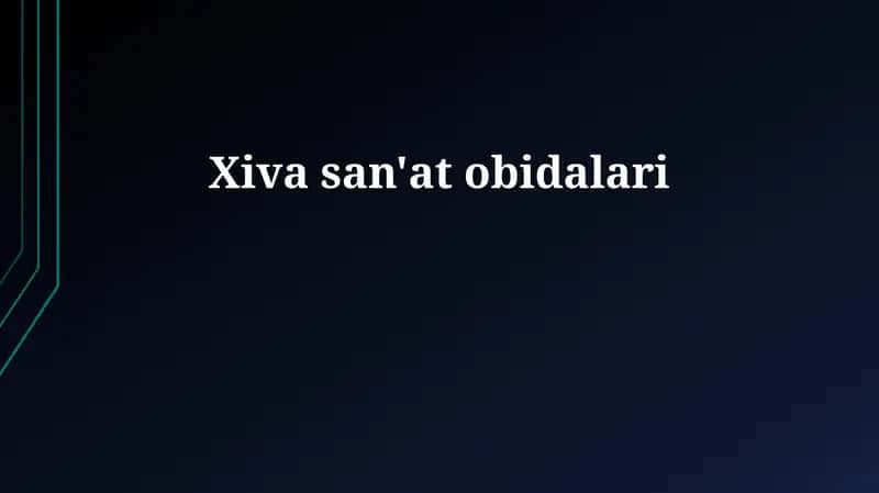 Xiva san'at obidalari