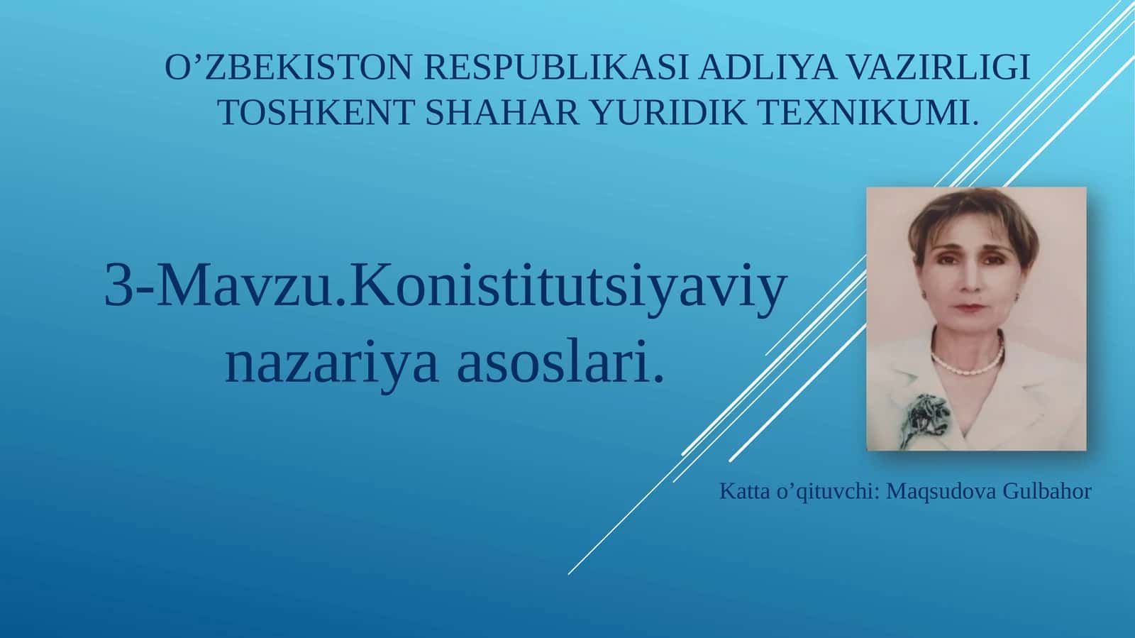 Konstitutsiyaviy nazariya asoslari