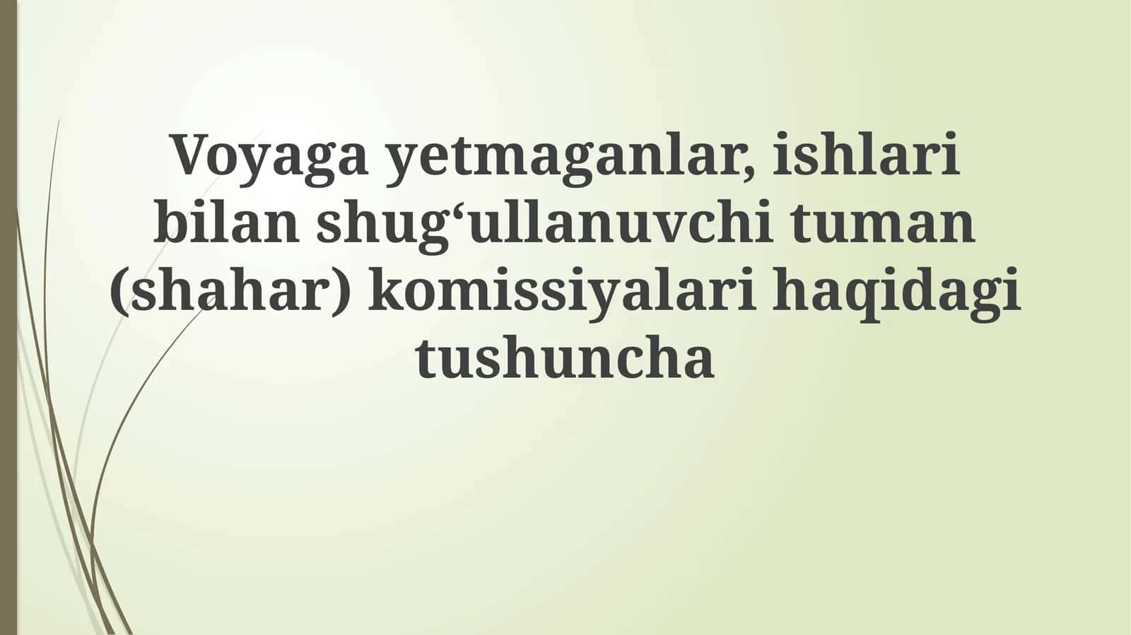 Tuman (shahar) voyaga yetmaganlar ishlari boʻyicha komissiyalari: Asosiy tushunchalar va vazifalar