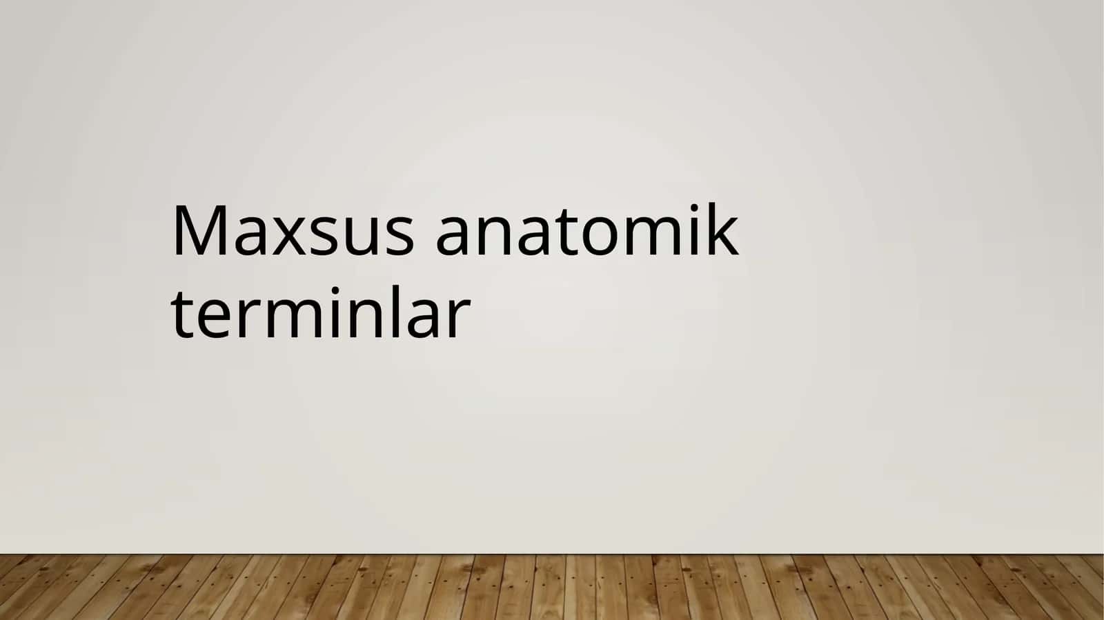 Maxsus anatomik terminlar