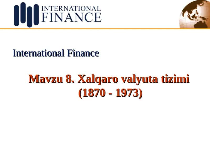 International Finance