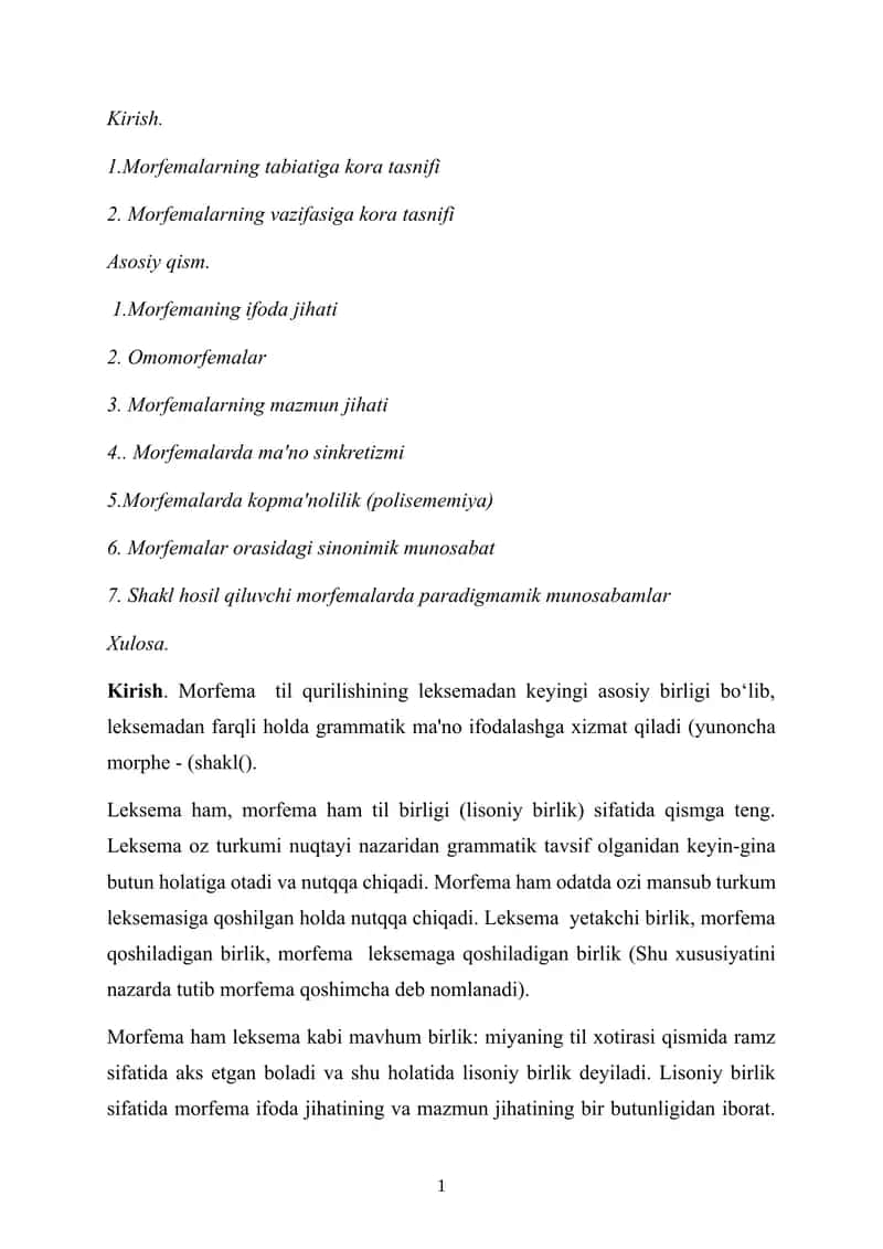 Morfema Til Tuzilishi