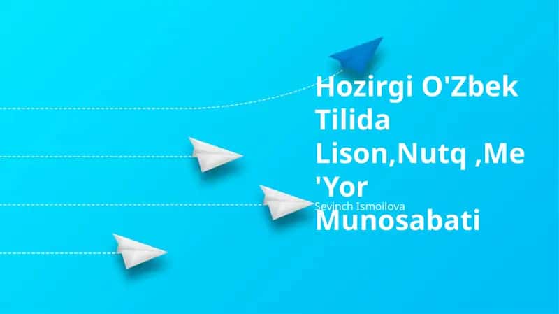 Hozirgi O'Zbek Tilida Lison