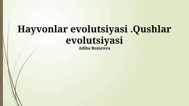 Qushlar evolutsiyasi