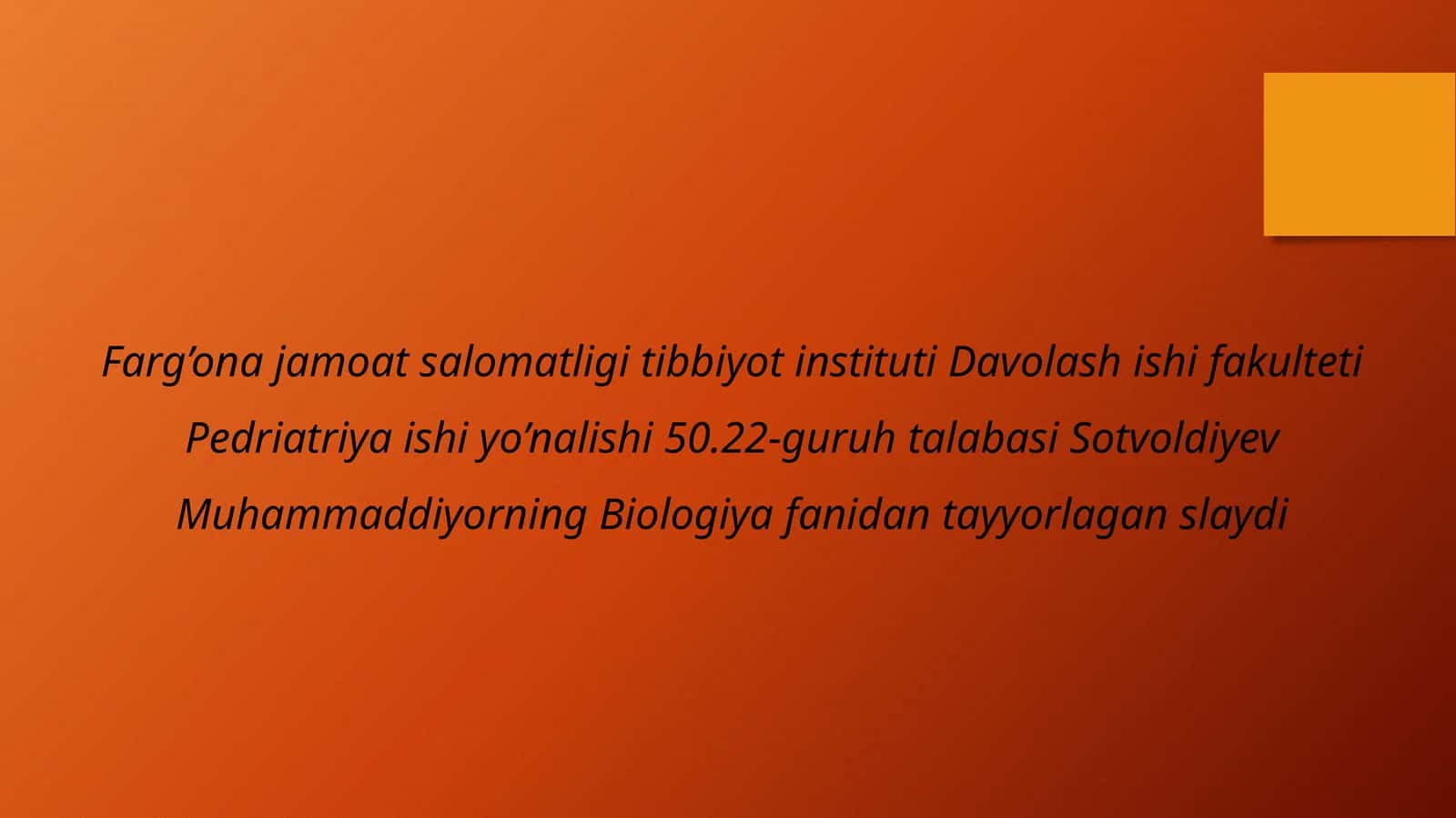 Biologiya fanidagi uzoqumr ko'rish mo'ammolari