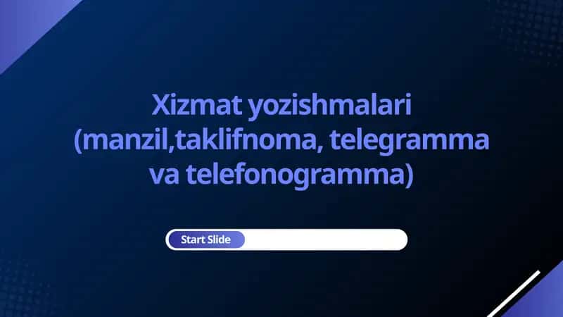 Xizmat yozishmalari