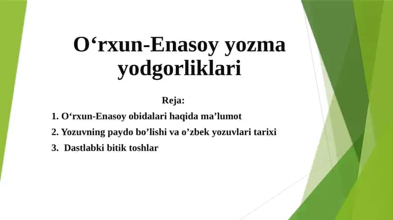 Oʻrxun-Enasoyyozmayodgorliklari