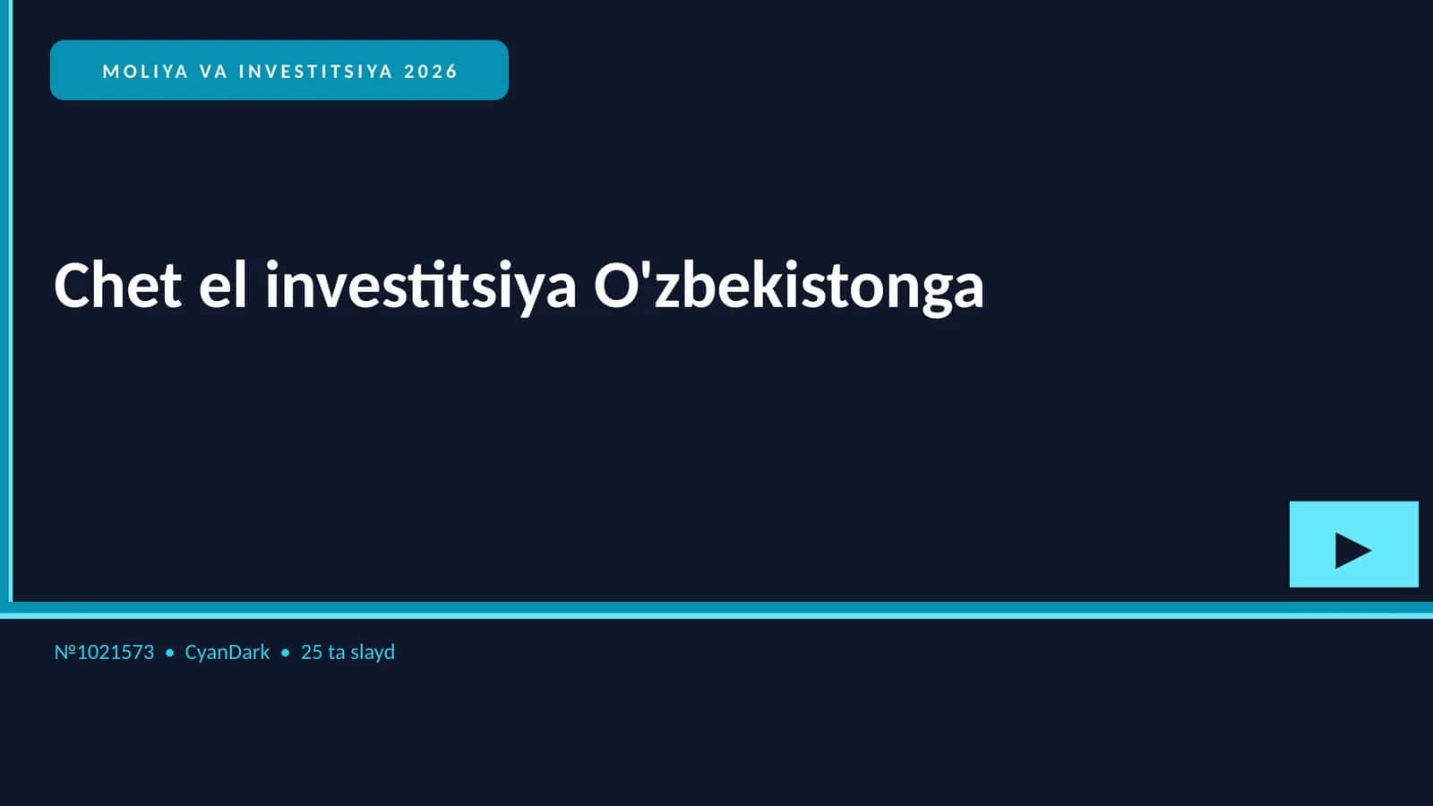MOLIYA VA INVESTITSIYA 2026