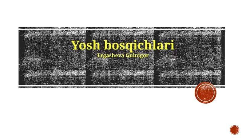 Yosh bosqichlari