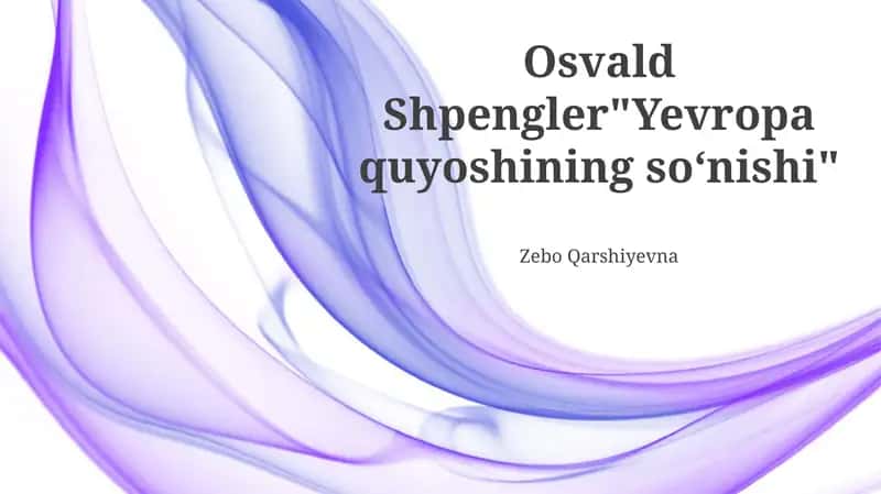 Shpenglerning Metodologiyasi