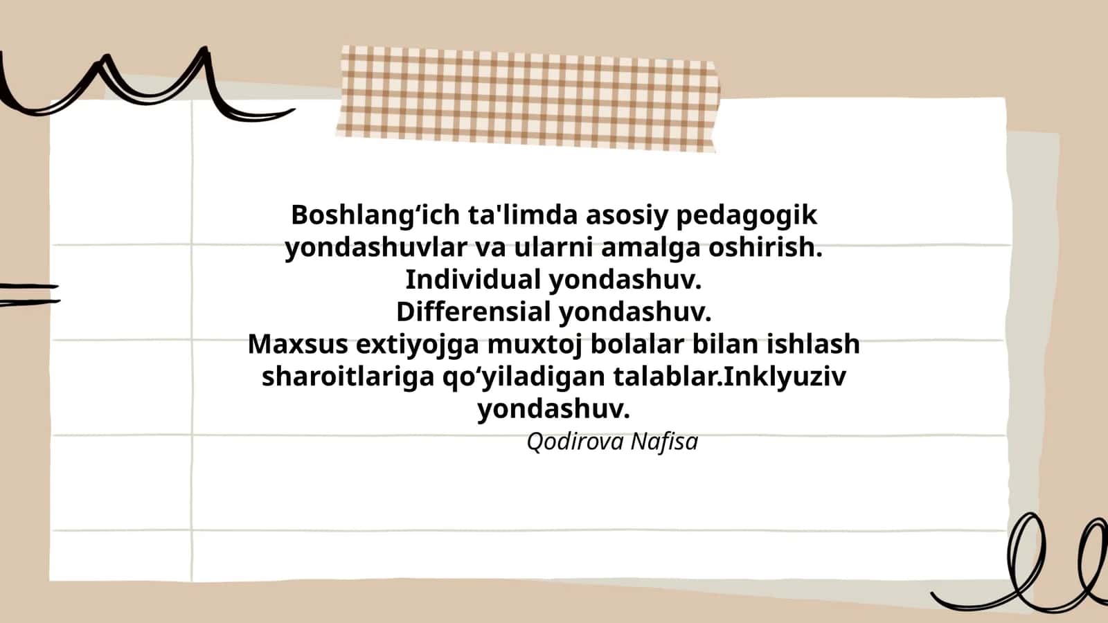 Asosiy pedagogik yondashuvlar