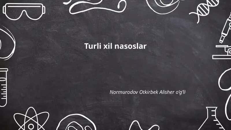 Turli xil nasoslar