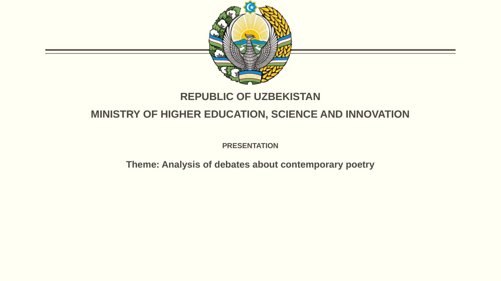 Analysis of debates about contemporary poetry