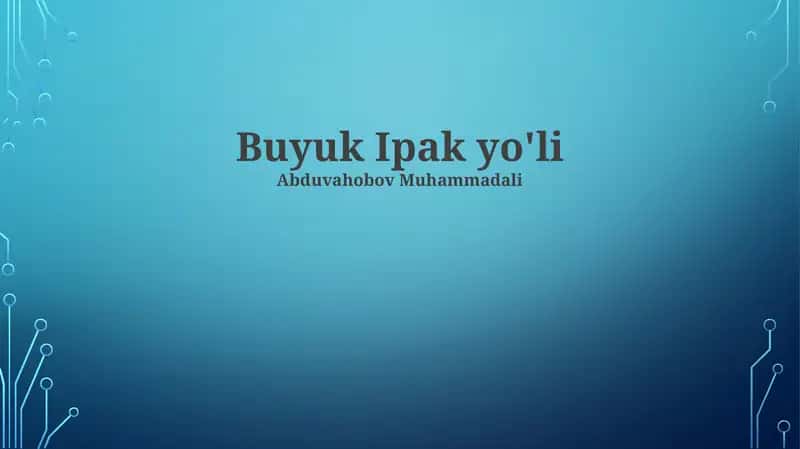 Buyuk Ipak yo'li