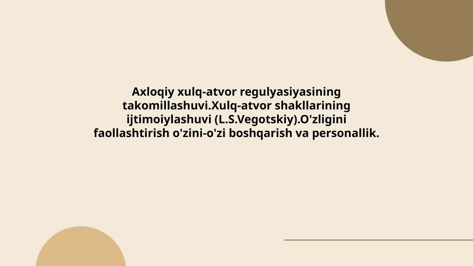 Axloqiy xulq-atvor regulyasiyasining takomillashuvi