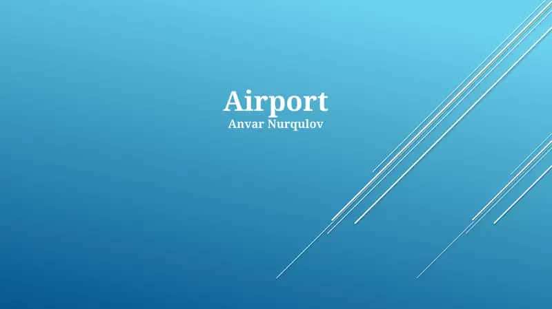Aviatsiya sanoati va aeroportlarning kelajagi