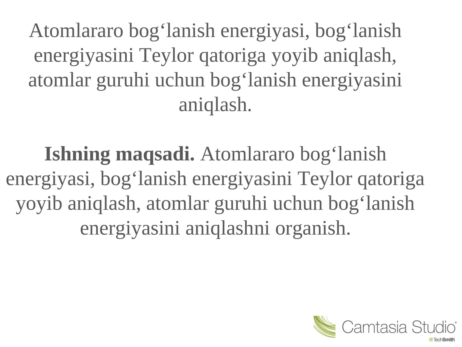Atomlararo bog‘lanish energiyasi