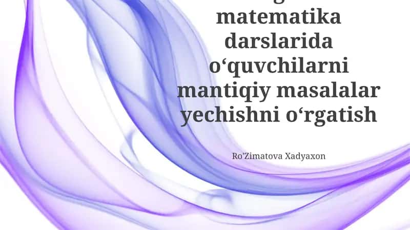 Mantiqiy O'yinlar Matematikaga Qo'llanma