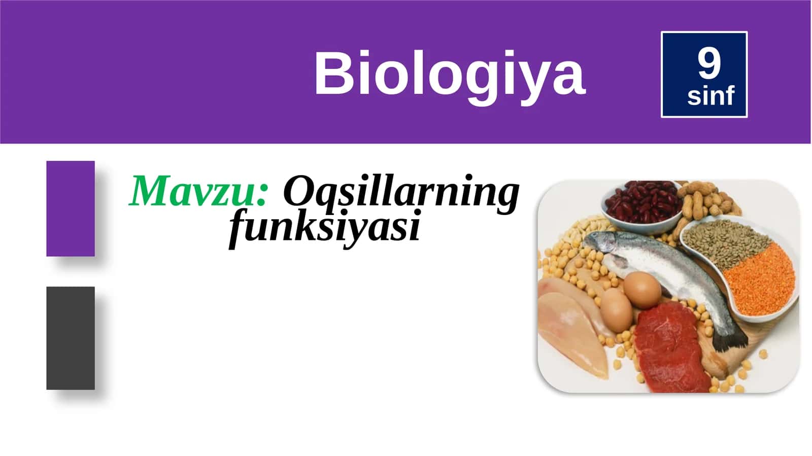 Oqsillarning funksiyasi