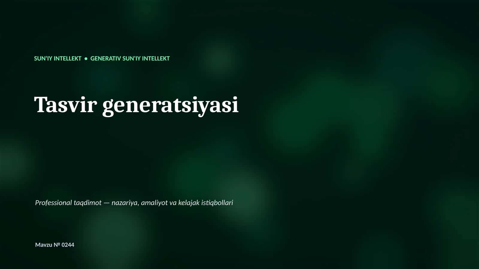 Generativ sun'iy intellekt