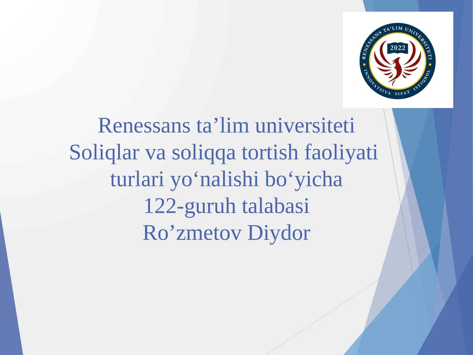 Soliqlarni undirish tartibi