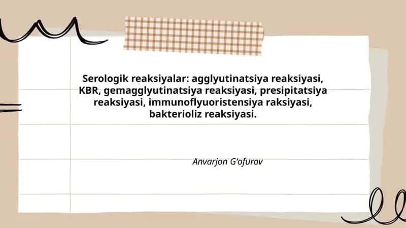 Serologik reaksiyalar