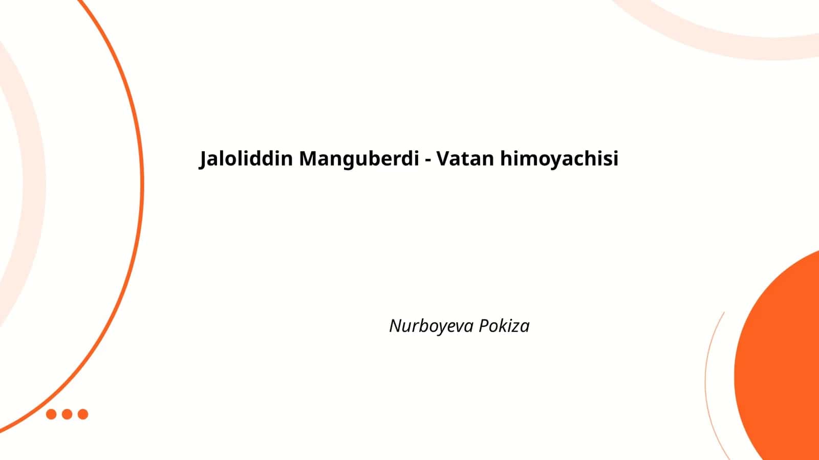 Jaloliddin Manguberdi - Vatan himoyachisi