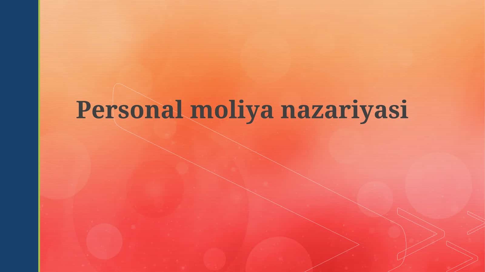 Personalmoliyanazariyasi