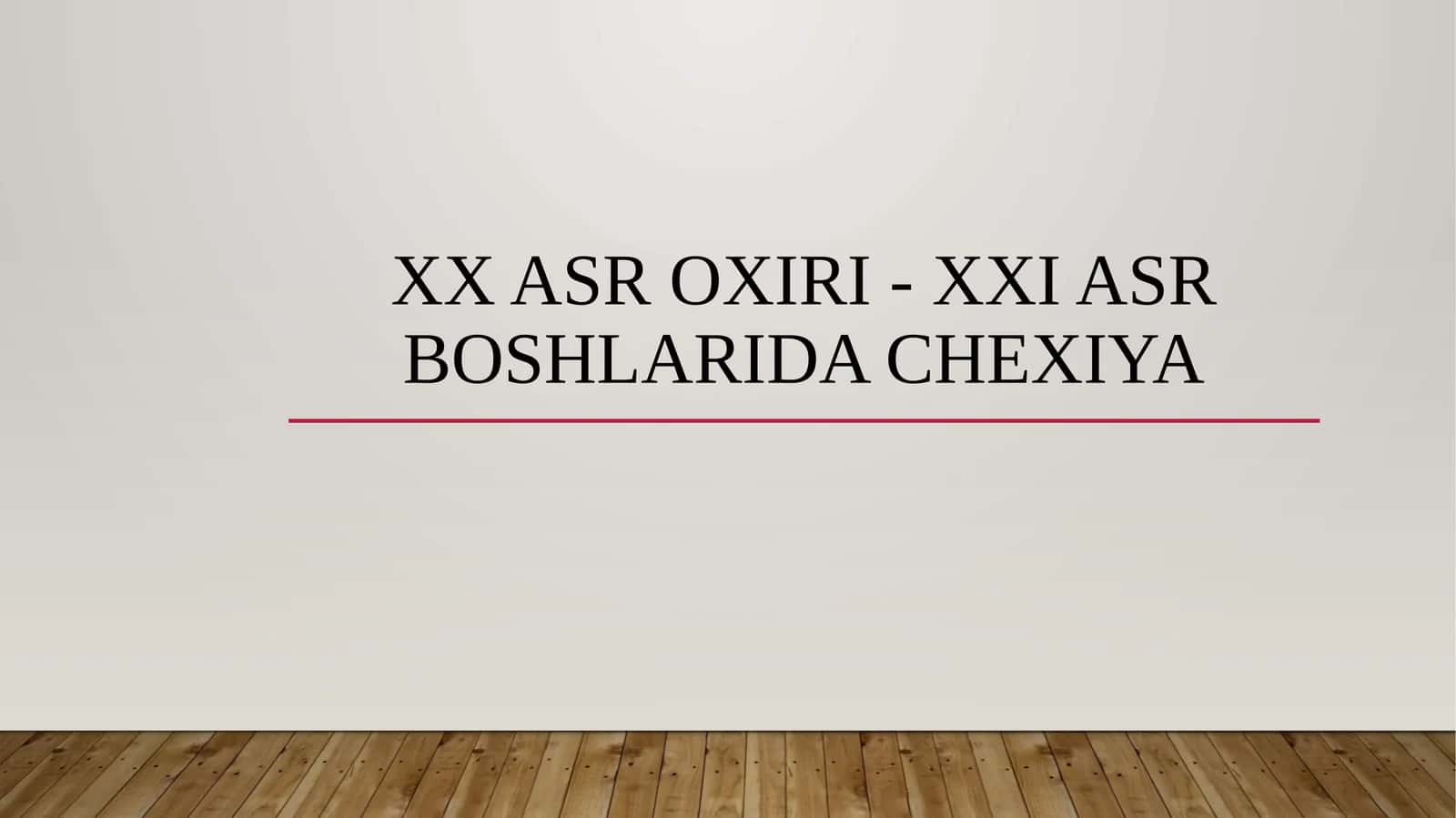 XX asr oxiri - XXI asr boshlarida Chexiya