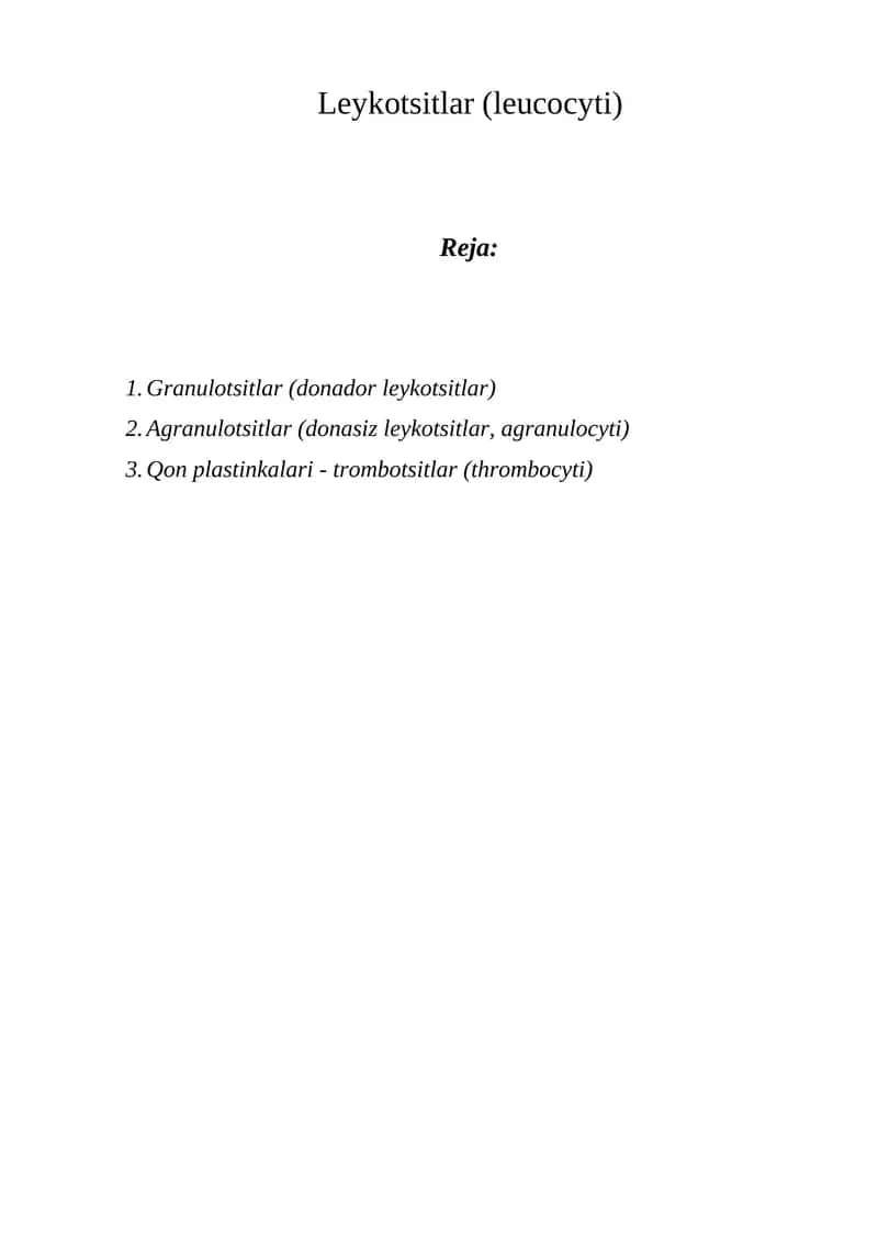 Leykotsitlar