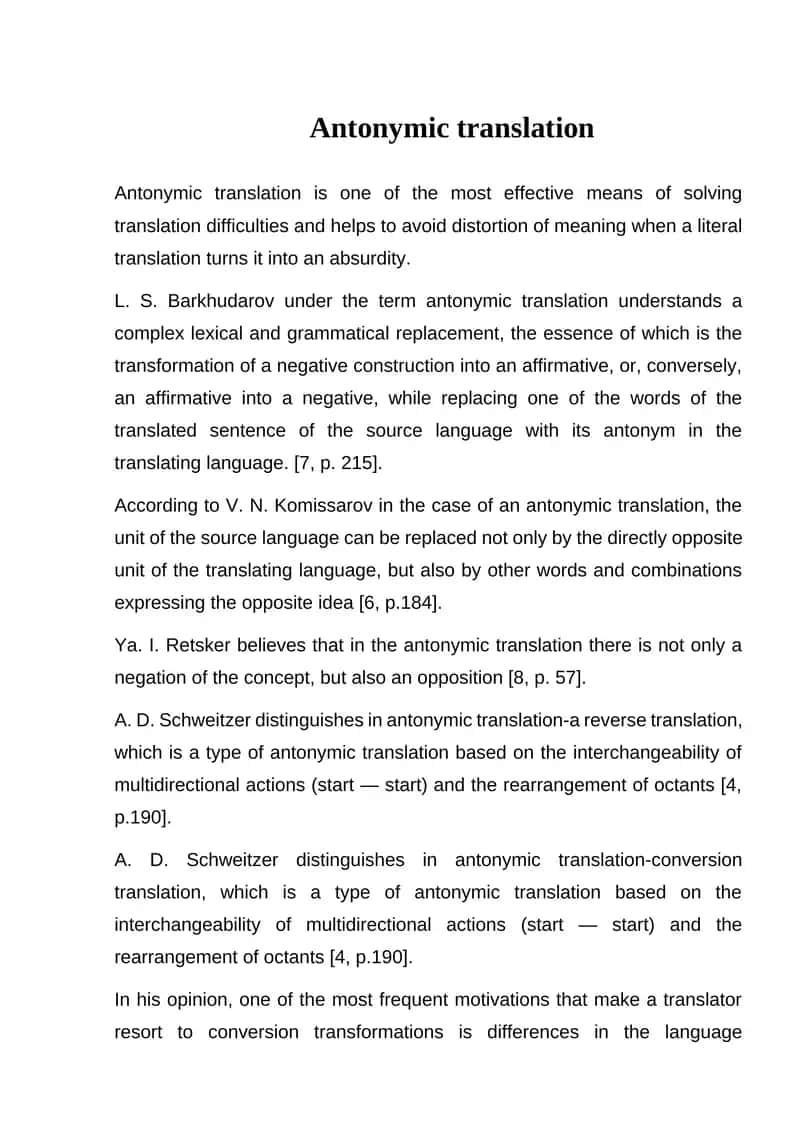 Antonymic translation