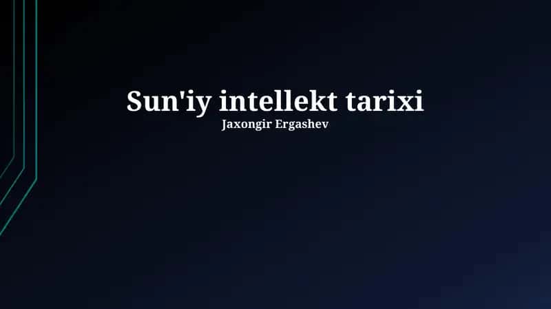 Sun'iy intellekt tarixi