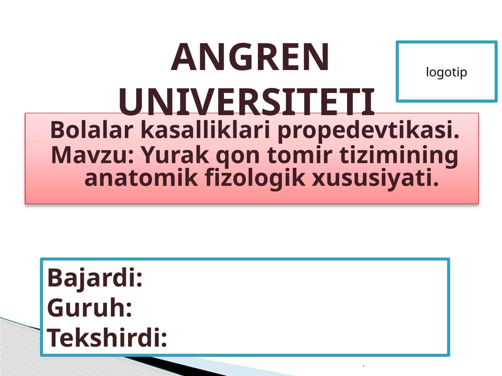Bolalar kasalliklari propedevtikasi